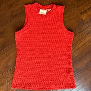 Maeve by Anthropologie Orange Textured Tank size small